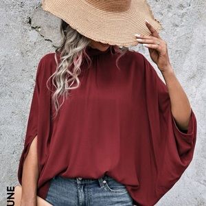 SHEIN BURGUNDY TOP 👚❤️